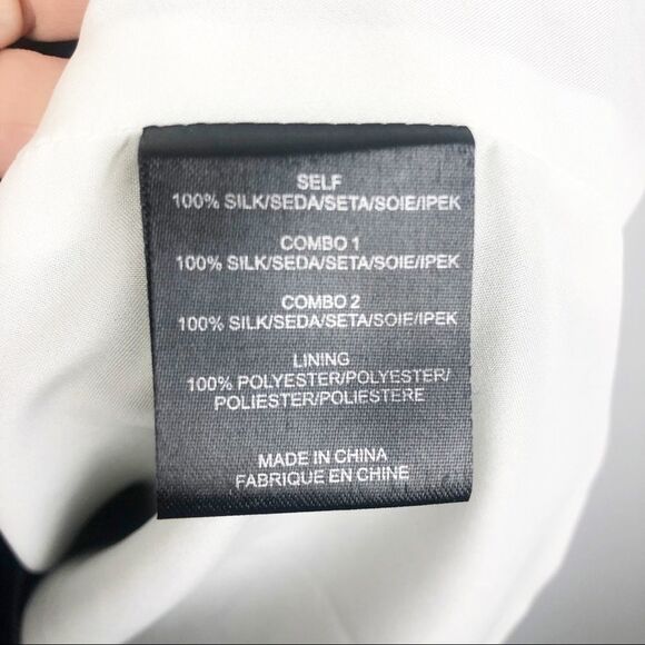 TIBI | Silk Bird Print Sleeveless Shift Dress Sz 0 - Picture 7 of 10